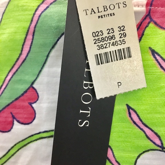 Talbot's Pink and Green floral Top - Picture 3 of 3